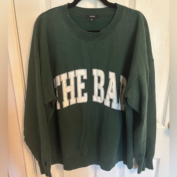 The Bar Varsity Sweatshirt in Hunter Green, XL - Picture 4 of 9